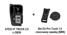 ZESTAW : Programator ATEQ VT TRUCK 2.0 z OBDII + 20x EU-Pro Truck 1.0 - mocowany opaską (BMS)