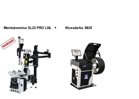 Zestaw Montażownica Giuliano SL22 PRO LNL + Wyważarka Giuliano S825