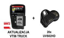 AKTUALIZACJA programatora TPMS  do VT56 Truck z konwerterem OBDII + 20 czujników UVS02HD