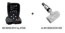 ZESTAW: Programator TPMS BH Sens DT47 by ATEQ + 4 x BH Sens ECS1420